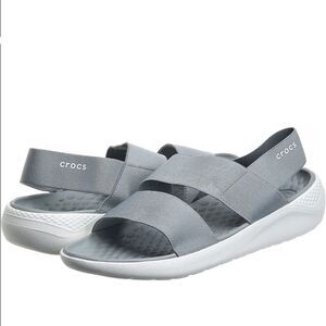 Crocs | Women's Gray LiteRide Stretch Sandals 6